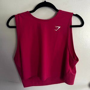 Gymshark Cropped Tank Top Pink Size Large